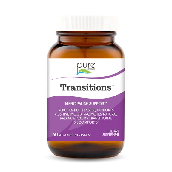 Pure Essence Labs Transitions - Menopause Support Capsules, 60 Count