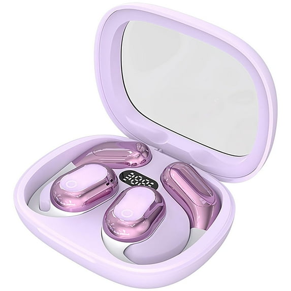 Translation Earbuds, Bluetooth Translation Earbuds, 3 In 1 Language Translator Earbuds, Real Times, Noise-Canceling, 144 Languages Accents Translator Headset, for Travel Business Learning(Purple)