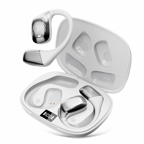 Open Ear Bluetooth Earbuds, Wireless Earbuds with Real-Time Translation, Rich Sound, Clear Calls, 50H Playtime, Bluetooth 5.4, IPX5 Lightweight Ear Hook Earbuds for Travel, Running, Sports & Work