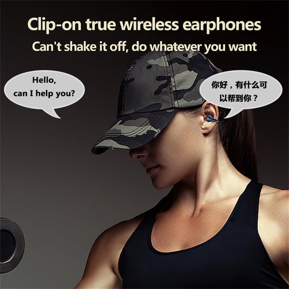 Translation Earbuds Real Time AI Translator Earbuds Q7 Bluetooth Translation Headphones Language Translation Device HD Sound Long Battery Life Suitable iOS and Android Ideal for Travel and Business
