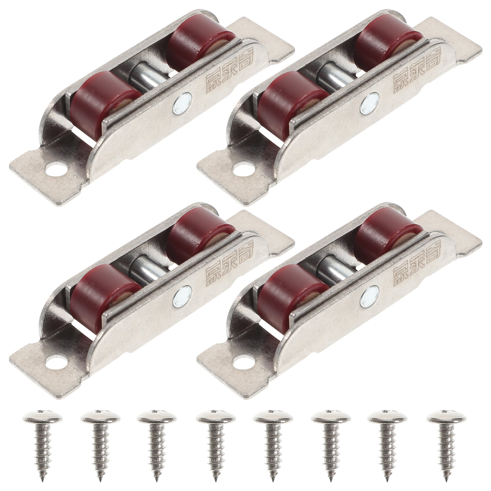Translation Window Double Flat Wheel Sash Rollers Barn Door Sliding Pulley 4 Pcs