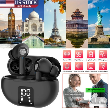 Translator Earbuds 144+ Languages Real-Time Online OffLine Languages Translator