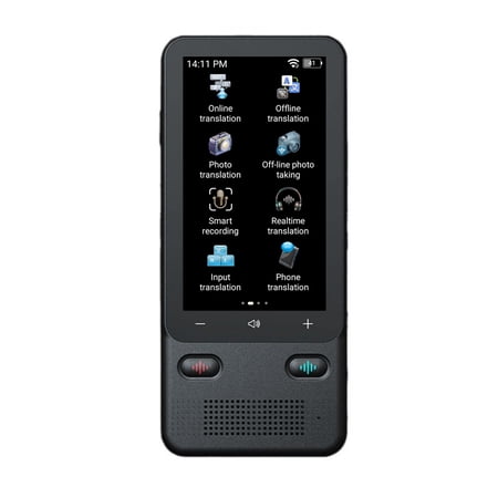 Translator device,Unit Conversion And Interpretation / Support Voice Video With Conversion And Function Video With Unit Offline Interpretation / Support Voice Video Portable 138 Voice Black