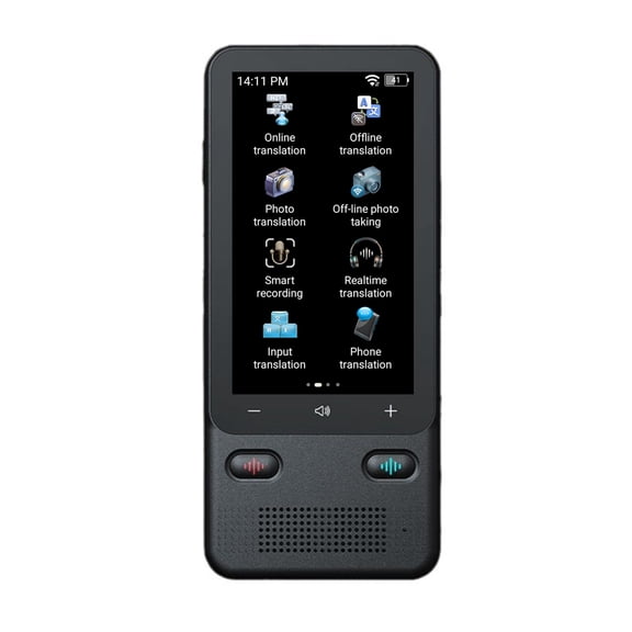Translator device,Unit Conversion And Interpretation / Support Voice Video With Conversion And Function Video With Unit Offline Interpretation / Support Voice Video Portable 138 Voice Black