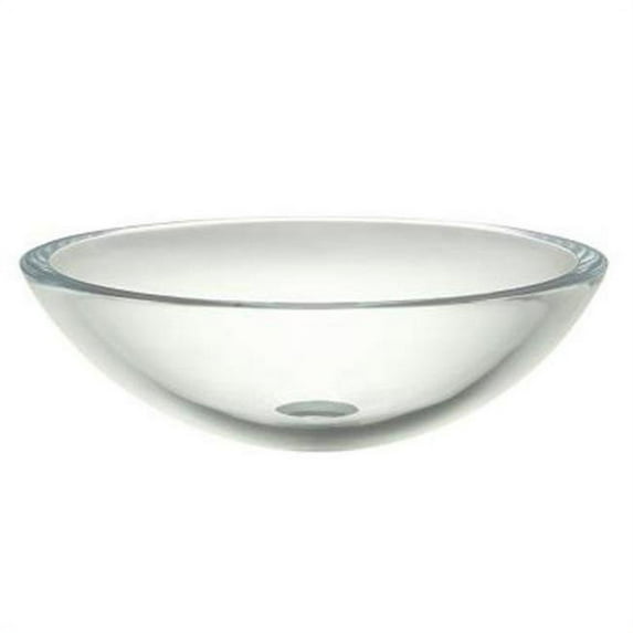 Translucence Glass Vessel Sink in Transparent Crystal