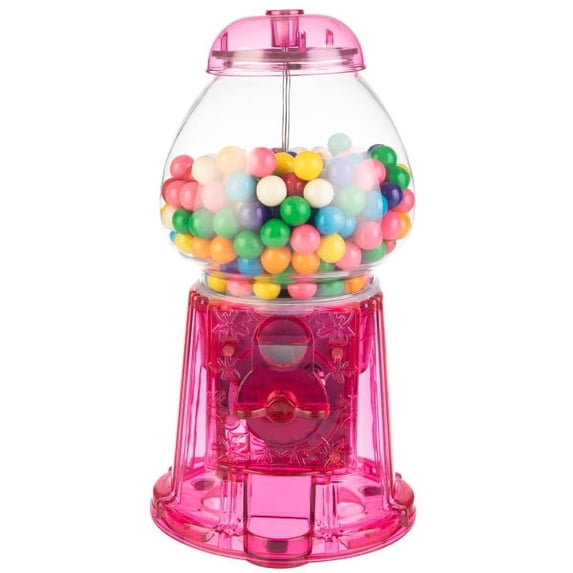 Translucent 11in Gumball Machine Coin Bank by Great Northern Popcorn, Pink