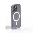 thumbnail image 1 of Translucent Case for iPhone 14 Compatible with MagSafe Magnetic Wireless Charging Case, Rugged PC Back Metal Frame Shockproof Drop Resistant Cover with Eagle Eye Lens Protector Case, Darkpurple, 1 of 7