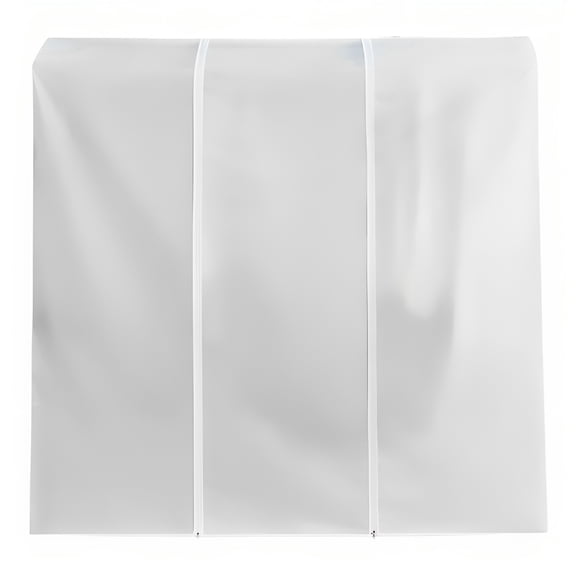 Translucent Clothes Rack Cover, 70.9 x 19.7 x 59.1 in / 180 x 50 x 150 cm, Dustproof, Waterproof, PEVA Garment Rack Cover Only, Full Zipper, Clothes Rack Cover Protector for Long Dresses