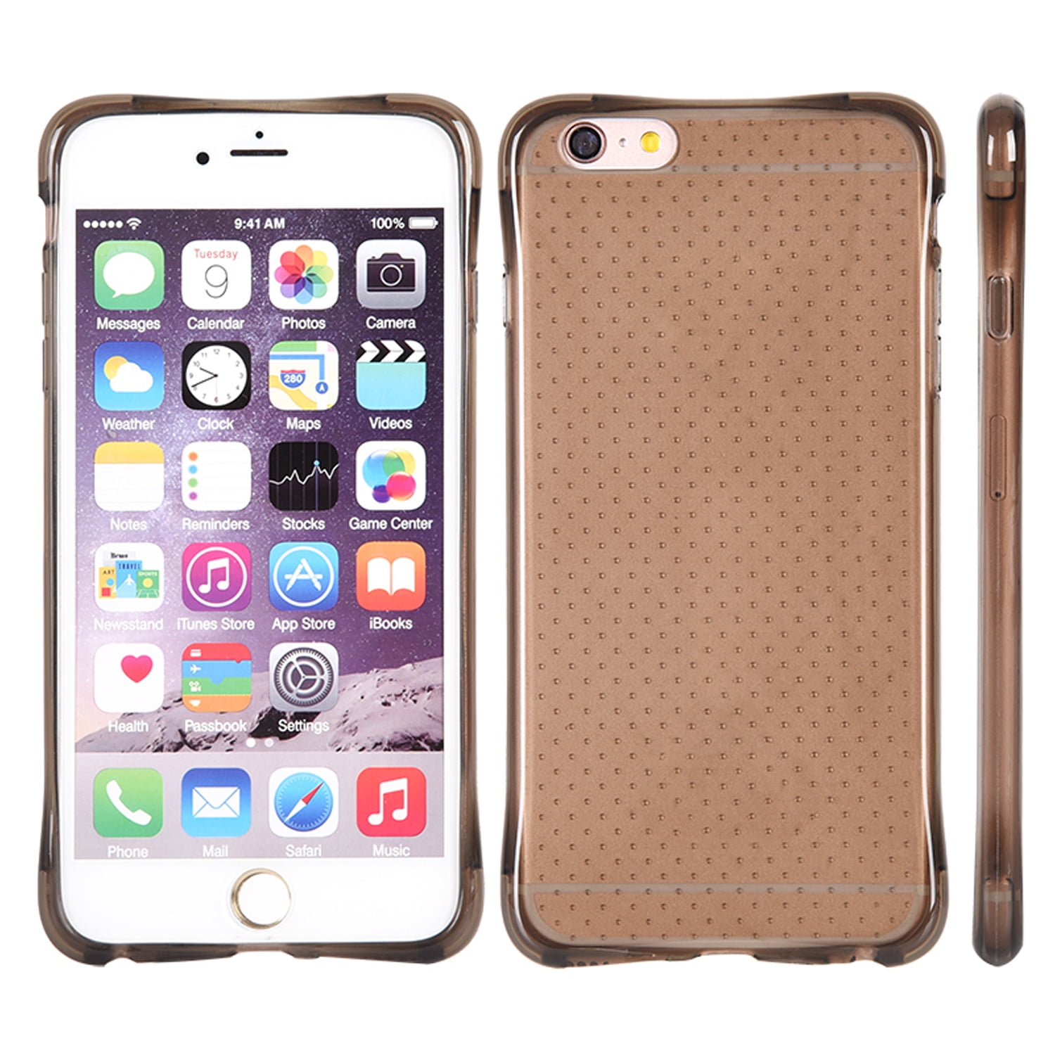 Translucent Crystal Slim Flexible Dotted TPU Skin Case for iPhone 6 iPhone 6s