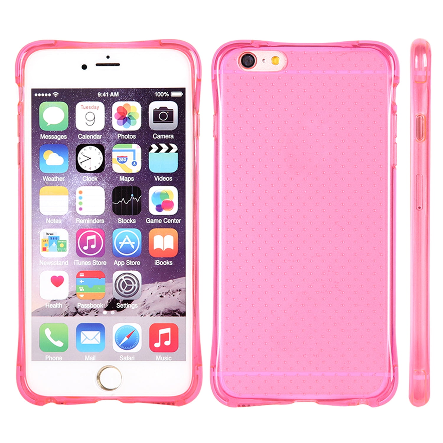 Translucent Crystal Slim Flexible Dotted TPU Skin Case for iPhone 6 iPhone 6s