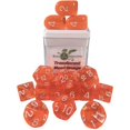 thumbnail image 1 of Translucent Dice, Blood Orange & White - Set of 15, 1 of 1