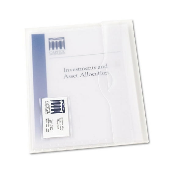Translucent Document Wallets, Letter, Polypropylene, Translucent, 12/box