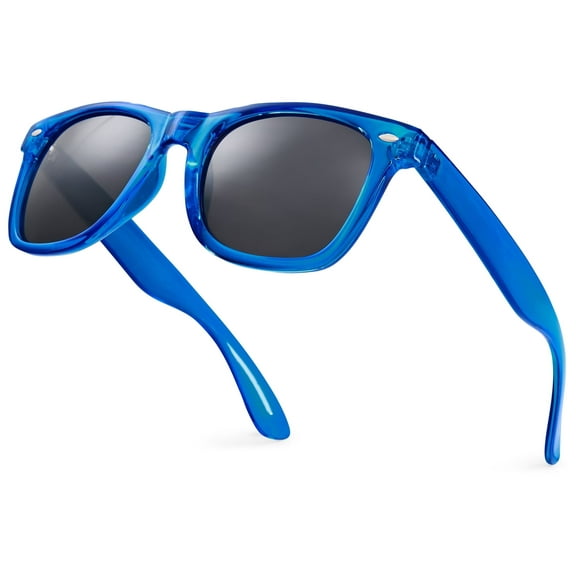 Translucent Frame Colorful Neon 80s Sunglasses for Men Women Reflective Mirrored Sun Glasses