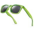 thumbnail image 1 of Translucent Frame Colorful Neon 80s Sunglasses for Men Women Reflective Mirrored Sun Glasses, 1 of 6