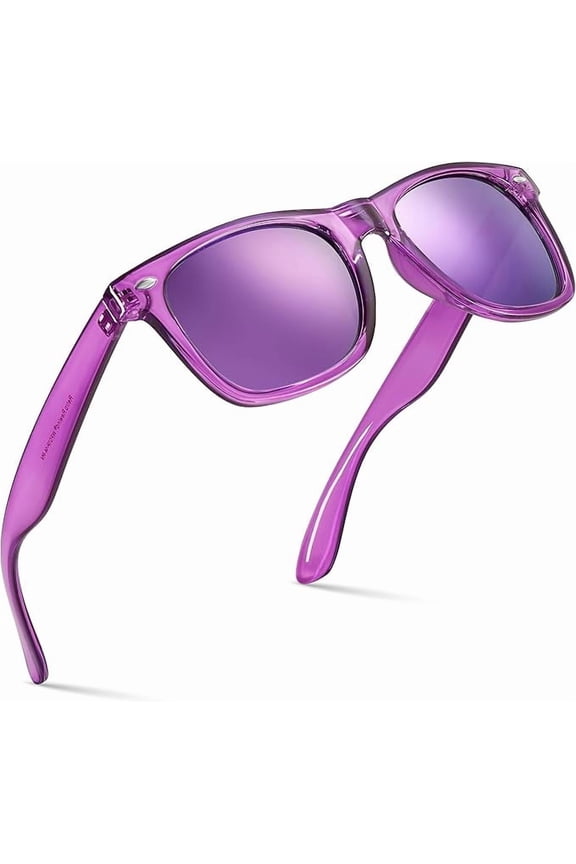 Translucent Frame Colorful Neon 80s Sunglasses for Men Women Reflective Mirrored Sun Glasses