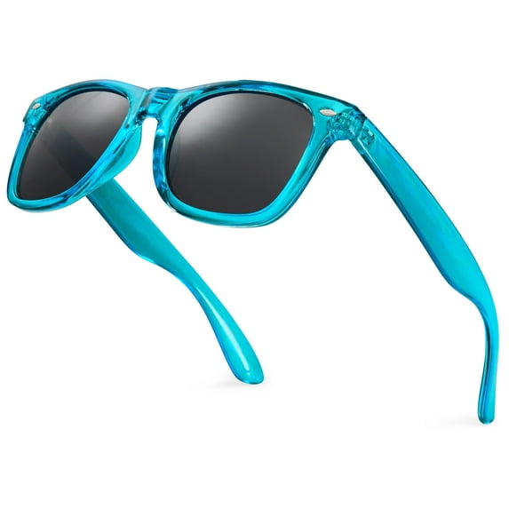 Translucent Frame Colorful Neon 80s Sunglasses for Men Women Reflective Mirrored Sun Glasses