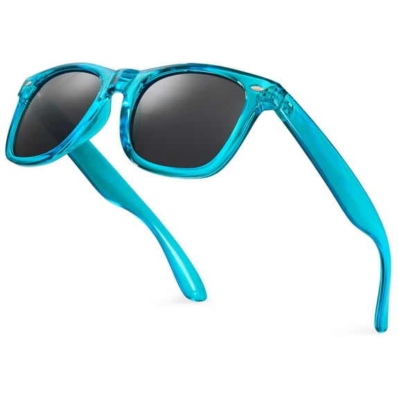 Translucent Frame Colorful Neon 80s Sunglasses for Men Women Reflective Mirrored Sun Glasses
