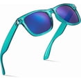 thumbnail image 1 of Translucent Frame Colorful Neon 80s Sunglasses for Men Women Reflective Mirrored Sun Glasses, 1 of 6