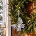 thumbnail image 1 of Translucent Glitter Butterfly Christmas Tree Decorations with Elegant Acrylic Design, for Holiday Branch Hanging, Festive Ornament, 1 of 4
