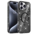 thumbnail image 1 of Translucent Glitter Case for Apple iPhone 14 Pro Max, iPhone 14 Pro Max Case for Women Girls, Compatible with Magsafe Slim Fit Anti-Scratch Bumper Rugged Anti-Yellowing Cover, Black, 1 of 8