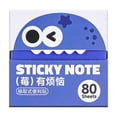 thumbnail image 1 of Translucent Glitter Sticky Notes, 80 Sheets Fruit Shaped Pull Out Notepads, Transparent Self Stick Memo Sheets For Back To School Stationery (Blueberry), 1 of 5