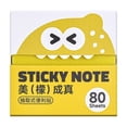 thumbnail image 1 of Translucent Glitter Sticky Notes, 80 Sheets Transparent Self Stick Notepads, 3.1X3.1 Inch Pull Out Memo Pads For Classroom & Home Organizing (Lemon), 1 of 5