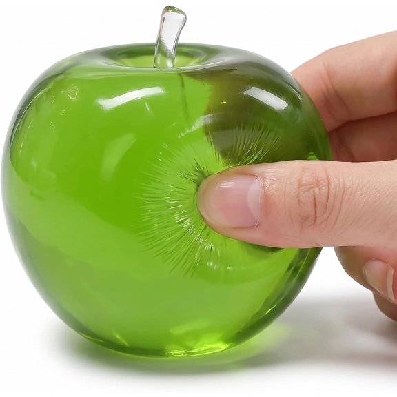 Translucent Green Stress Reducer - Nature-Inspired Calming Stone, Slow-Rise TPR Squeeze for Anxiety Relief, Desktop Serenity Decor