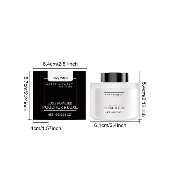 Translucent Loose Setting Powder for Face Oil Control Makeup Lock Long-Lasting Mattifying Powder Blur Pores Fine Lines Sheer Finish - 3 Shades for Fair Medium Deep Skin Tone with Vitamin E - 15g