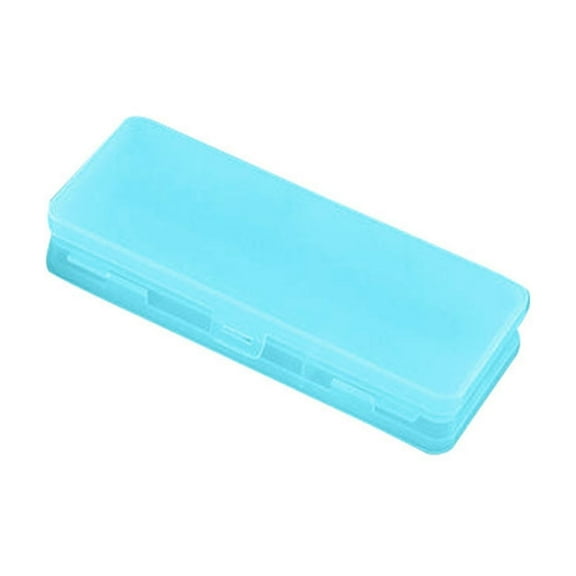 Translucent Macaron Plastic Pencil Case, Double-Sided Multifunctional Student Storage Organizer with Clear Compartments