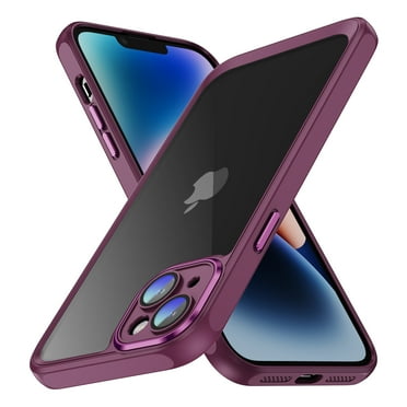Translucent Magnetic Case for iPhone 15 Plus Compatible with Wireless Charging MagSafe, with Lens Protective Film, Military-Grade Hybrid Non-Yellowing Shockproof Phone Case,Rosered