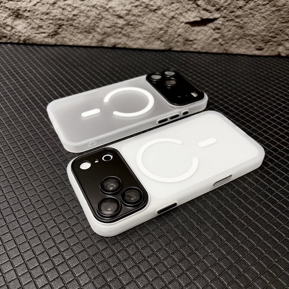 Translucent Magnetic Case for iPhone 18 Pro, PC+TPU Protective Cover ...