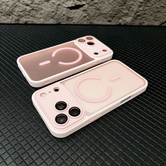Translucent Magnetic Case for iPhone 18 Pro, PC+TPU Protective Cover ...