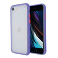 thumbnail image 1 of Translucent Matte Case For iPhone SE 2020 (2nd Gen), Hybrid Hard Back Soft Edges TPU Full Body Cover Lilac Purple/Yellow, by Insten, 1 of 9