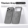 thumbnail image 1 of Translucent Matte Case for iPhone 17 Pro compatible with MagSafe – Gray, 1 of 5