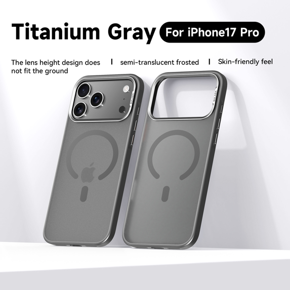 Translucent Matte Case for iPhone 17 Pro compatible with MagSafe – Gray