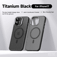thumbnail image 1 of Translucent Matte Case for iPhone 17 compatible with MagSafe – Black, 1 of 5