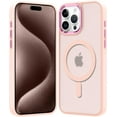 thumbnail image 1 of Translucent Matte Case for iPhone 15 Pro Case[Compatible with Magsafe] Magnetic Slim Fit Shockproof Anti-Scratch Full Body Protective Phone Case for 15 Pro-Pink, 1 of 6