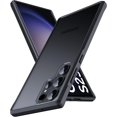 thumbnail image 1 of Translucent Matte for Samsung Galaxy S23 Ultra Case [Anti-Fingerprints][Tough Protection] Shockproof Hard PC Back with Silky Silicone Slim Galaxy S23 Ultra Phone Cover 6.8'' 2023, Black, 1 of 15