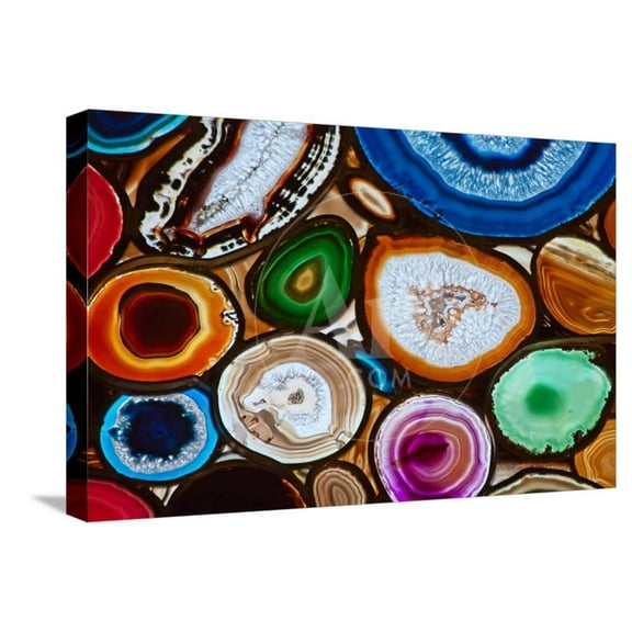 Translucent Mosaic Made with Slices of Agate Stone, Stretched Canvas Wall Art by Natali Glado Sold by Art.Com