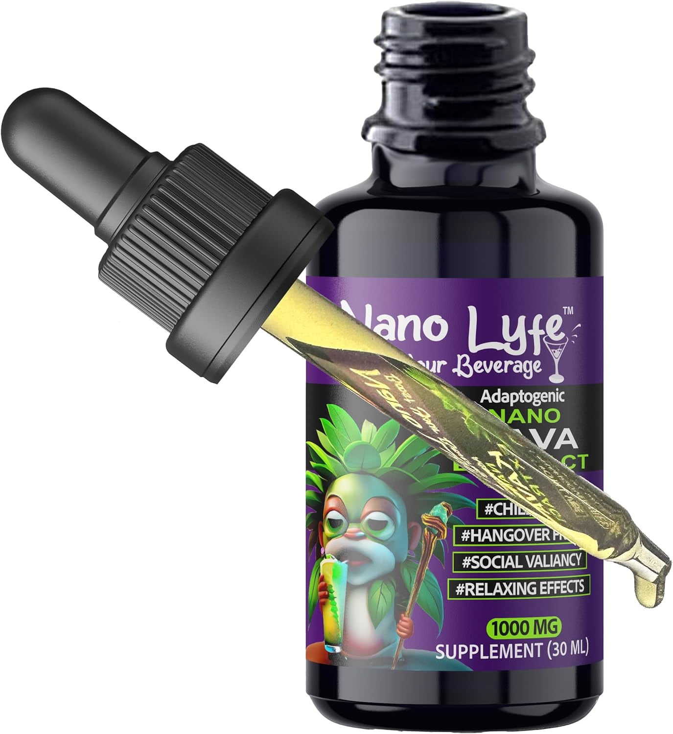 Translucent Nano Kava Extract Nano Kava Drops Breaks Blood/Brain