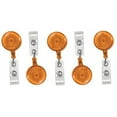 thumbnail image 1 of Translucent Orange Retractable ID Badge Reels with Belt Clip - 5 Pack by Specialist ID, 1 of 3