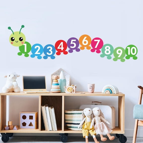 Translucent PVC Self Adhesive Wall Stickers Waterproof Building Decals for Home Living Room Bedroom Wall Decoration Number 600x300mm 2 sheets/set