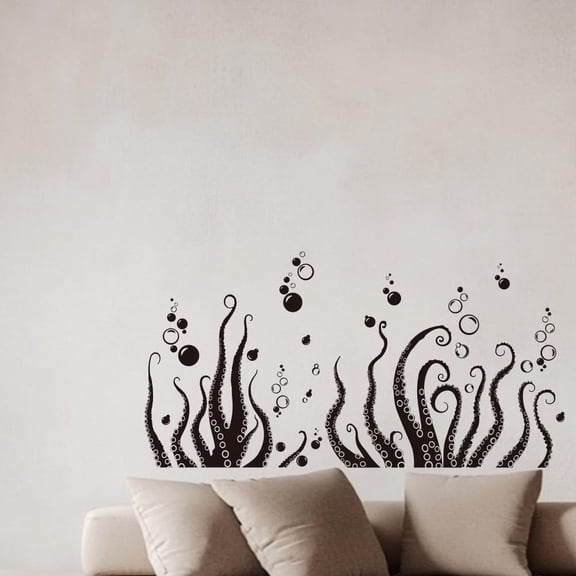 Translucent PVC Self Adhesive Wall Stickers Waterproof Building Decals for Home Living Room Bedroom Wall Decoration Octopus Plastic