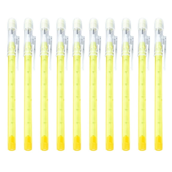 Translucent Pencil Multi Point Pencil Multicolor Not-Sharpening Stackable Pencils Popup Plastic Pencil with Eraser Top