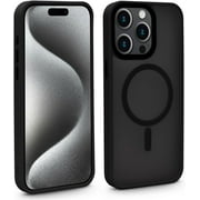 Translucent Phone Case Compatible with iPhone 15 Pro Max | Slim Military-Grade Shockproof Design | Color Fade Resistant | Proper and Precise Fit | MagSafe Compatible | Black