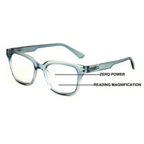 Translucent Progressive Reading Glasses – No Line or Bubble – Clear Zero Power on Top Reader CR13  2.00