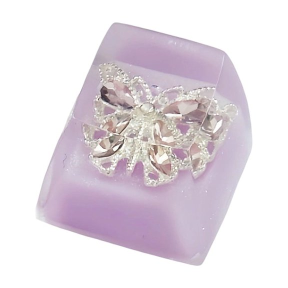 Translucent Resin Butterfly Keycap Handcrafted for Mechanical Gaming Keyboards
