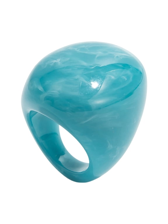 Translucent Resin Rings Blending Trendy Curved Silhouettes Unisex Stacking Jewelry Present for Fashion Enthusiasts