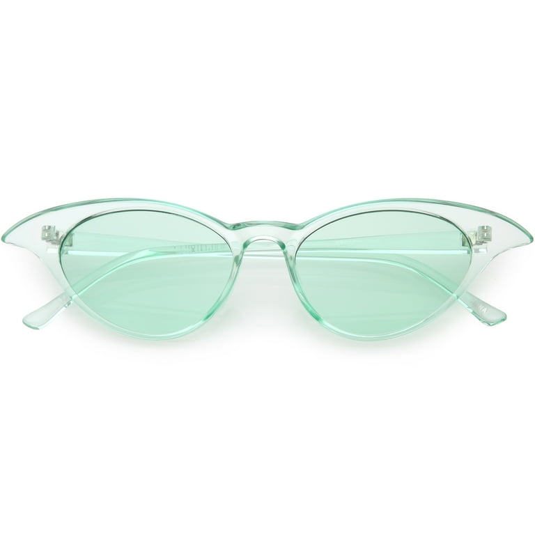 Translucent Retro Cat Eye Sunglasses Color Tinted Lens 52mm  display picture 1