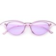 thumbnail image 1 of Translucent Retro Cat Eye Sunglasses Color Tinted Lens 52mm (Purple), 1 of 4